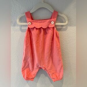 Jacadi Paris Pink Scallop Detail Overalls